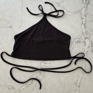 SHEIN Black Ribbed Top